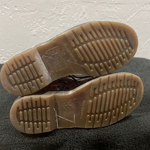 🔥 DR. MARTENS PINK LONDON LEATHER BOOTS RARE VINTAGE MADE IN ENGLAND Women Sz 8 - Picture 11 of 16